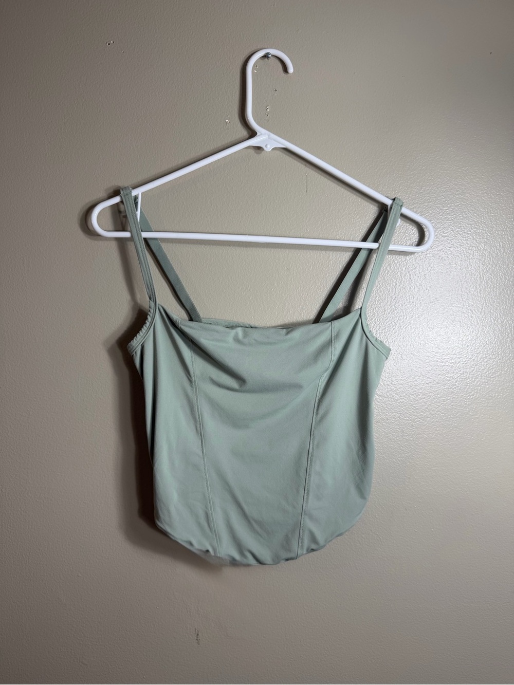 PINK Victoria's Secret Base Stretch Corset Top Green Garden Large